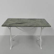 Green Marble Top And Cast Iron Base