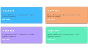 responsive review cards using html css
