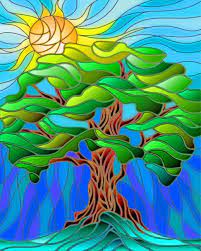 Stained Glass Tree Paint By Number