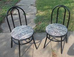 Vintage Metal 2 Chairs Metal Tubular