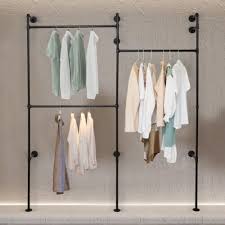 Wall Mounted Clothes Rack Pipe Coat