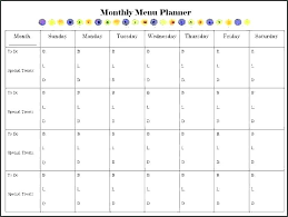 Meal Plan Template Word Free Printable Weekly Planner For