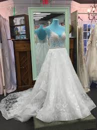 Ivory Metallic Lace La8122 Sasha Feminine Wedding Dress Size 8 M 29 Off Retail