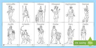 Mythological creatures and legendary creatures in this list ( alphabetical doer ) : Greek Gods Colouring Pages Teacher Made