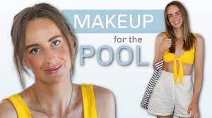 natural glowy makeup for the pool