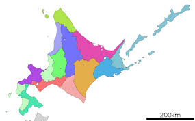 Switch between scheme and satellite view; Hokkaido Wikipedia