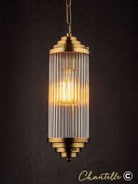 Art Deco Suspension Pendant Lamp With A