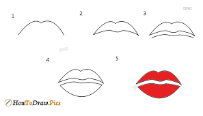 to draw step by step lips howtodraw pics