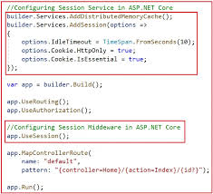 sessions in asp net core mvc dot net