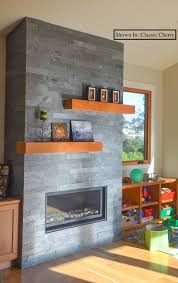 Modern Cherry Beam Fireplace Mantel