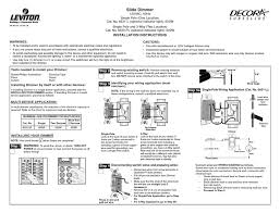 If it is the power switch (the number one switch), there will be a black, white and a ground wire coming from. Leviton 6631 L Installation Instructions Pdf Download Manualslib