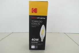 Kodak 41063 Ul Dimmable Led Candle Torpedo Light Bulb 40 Watt E12 Base For Sale Online Ebay