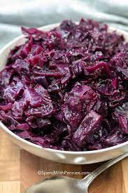braised red cabbage spend with pennies