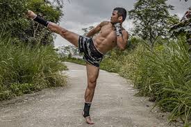 energizing outdoor muay thai workout