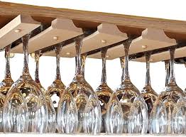 Wooden Wine Glass Holder For Under