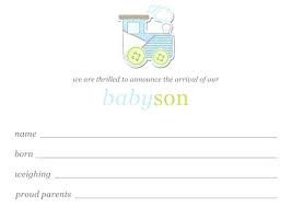 Boy Birth Announcement Template