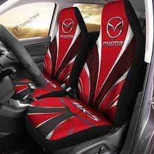 Mazda Car Seat Cover Set Of 2 Ver 1 Red