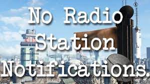 no radio station notifications at