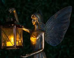 Angel Lantern Outdoor Statue Decor