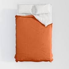 Dark Orange Light Pixel Dust Comforter