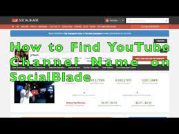 you channel name on social blade