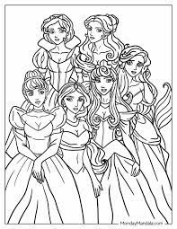 36 disney princess coloring pages free
