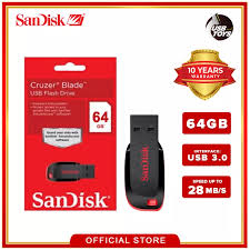 Cruzer blade™ usb flash drive. Sandisk Cruzer Blade Cz50 64gb Usb 2 0 Flash Drive Black Lazada Ph