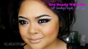 soft smokey purple cat eye