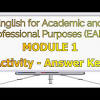 English for Academic Purposes Activity