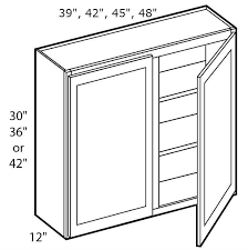 Shaker White 45 X 42 Wall Cabinet