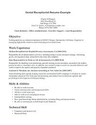 Medical Receptionist Resume Template Front Office Sample Objective