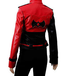 Harley Quinn Injustice 2 Red Black Faux Leather Jacket