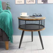Also, you must check how the surface feels on contact and if you can relax. End Tables Living Room Mid Century Nightstand For Bedrooms Round Side Table Bedside Table Small Table For Small Spaces Accent Table Grey Metal Wood By Aojezor Buy Online In India At Desertcart 103306770