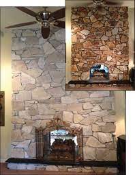Staining Limestone Stone Fireplace