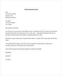 9 standard resignation letter template