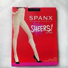 New Spanx Sheers Leg Support Pantyhose Size A Black Shaping
