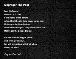 mcgregor the poet poem by bryan corbett
