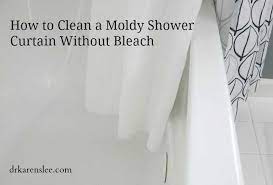 clean a moldy shower curtain without bleach