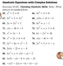 Solved Quadratic Equations With