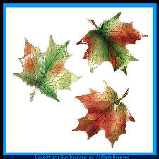 Maple Leaf Set Of 3 Leaves L20 Bovano
