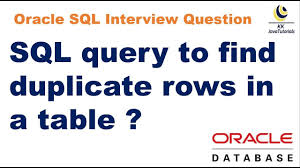 sql query to find duplicate rows in a