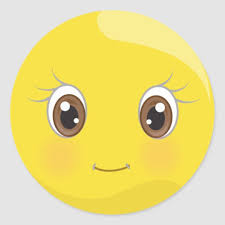 Cute Emoji With Eyelashes Stickers