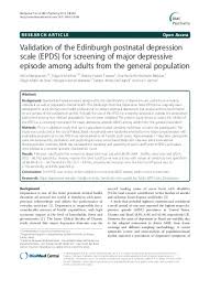 (the edinburgh postnatal depression scale). The Edinburgh Postnatal Depression Scale Epds Translation And Validation Study Of The Iranian Version