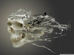 disintegrating skull ultra hd desktop