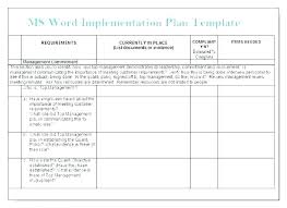 Project Implementation Schedule Template Hr Business Plan Hr