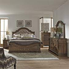 All of your favorite brands under one roof in. Haven Hall Panel Upholstered Bed 6 Piece Bedroom Set In Aged Chestnut Finish By Liberty Furniture 685 Br Oqpbdmn