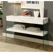 Contemporary Wood Storage Console Table