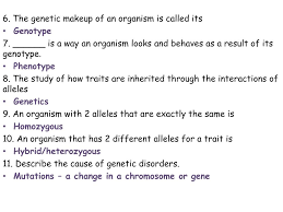 ppt genetics review completion