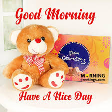 good morning with cute teddy bear cards