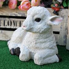 White Sheep Resin Farm Yard Animal Lamb